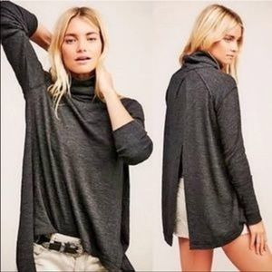 Free People Split Back Turtleneck Tunic
